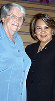 Margarida e Ana Piñeda, ministra de Justiça e Direitos Humanos de Honduras