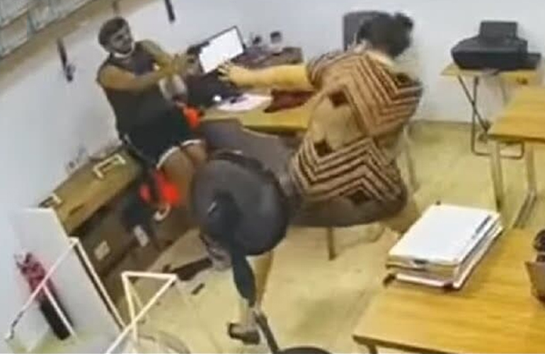 Imagens do circuito interno de câmeras mostram o momento do ataque a advogada / Foto: Divulgação